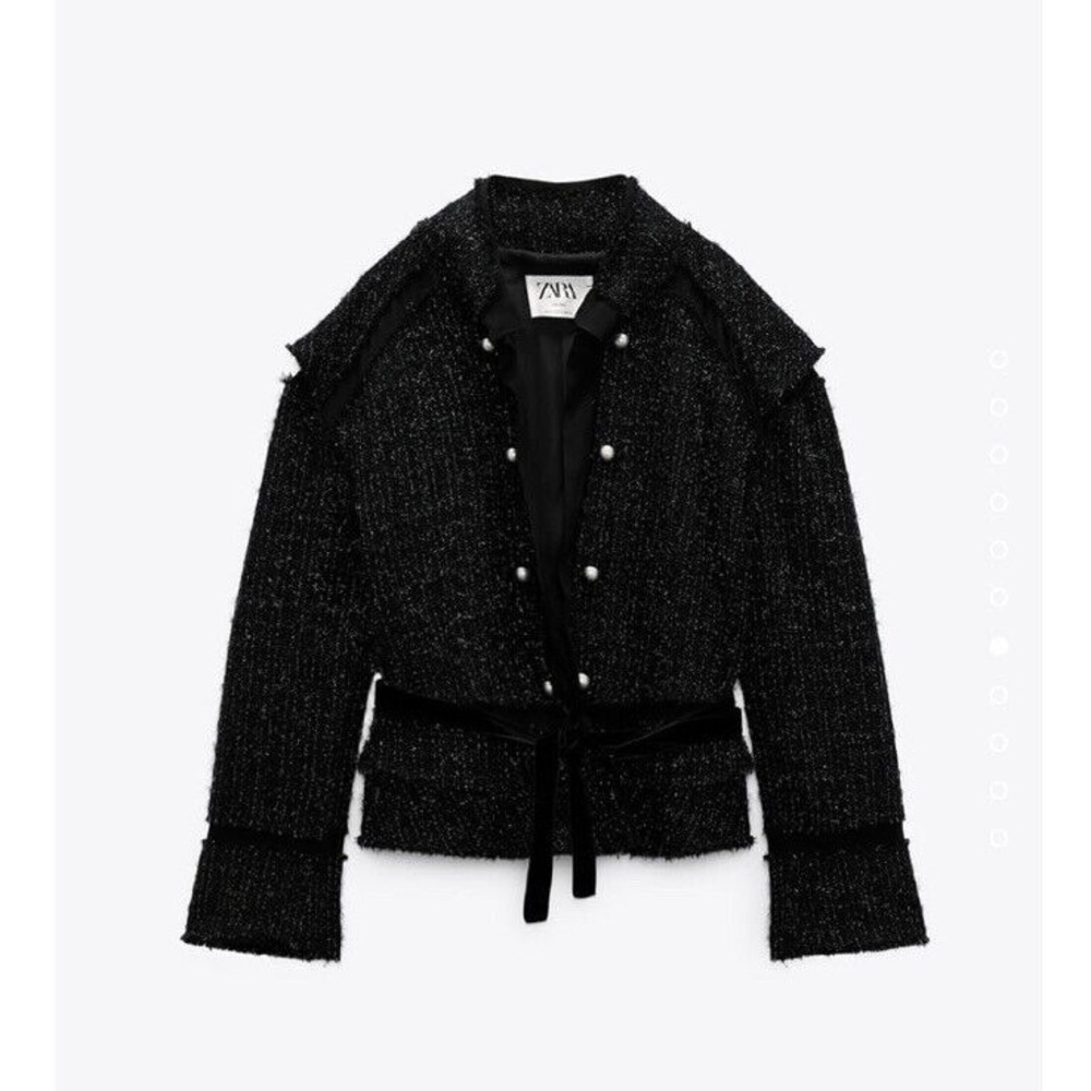 NEW ZARA STUDIO textured jacket limited addition xs black